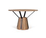 GINER Y COLOMER Table de salle à manger ronde en bois de manguier et métal, 116 cm
